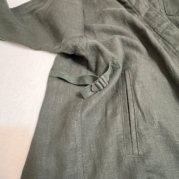 Zara Women's Jacket Button Size Large Utility Jacket Dark Green - Picture 6 of 10